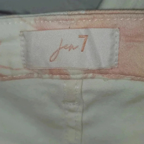 JEN7 by 7 For All Mankind Women's White/Pink Floral Skinny Jeans Pants Size 16 - Picture 12 of 16